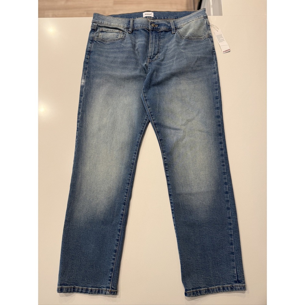 HUDSON BYRON KRAKATOA Men's Blue Straight Fit Jeans Size 36 Inseam 32